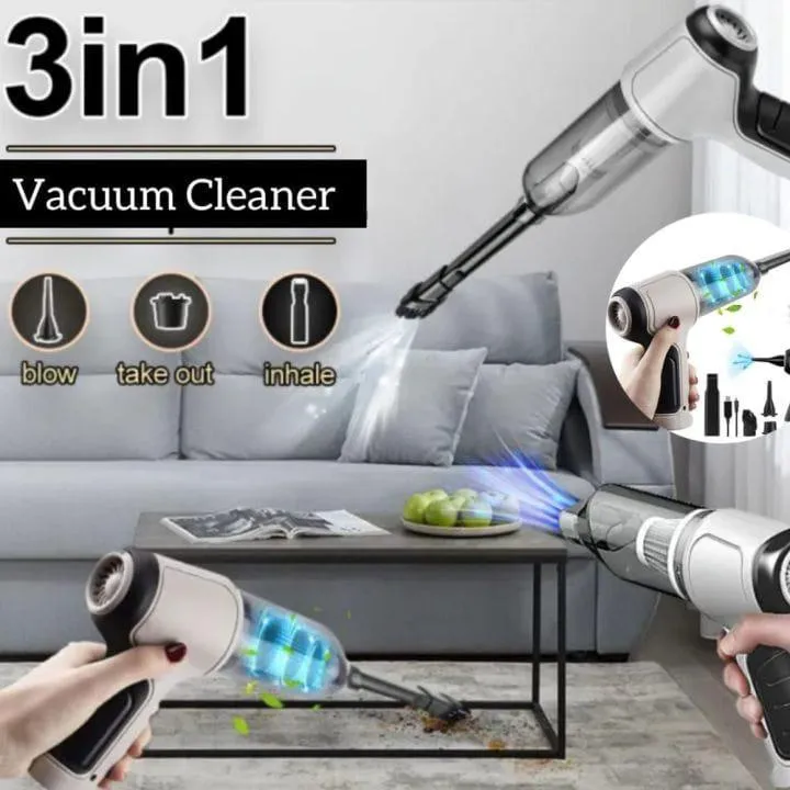 Portable 3-in-1 Vacuum Cleaner Black ABS - Image 5